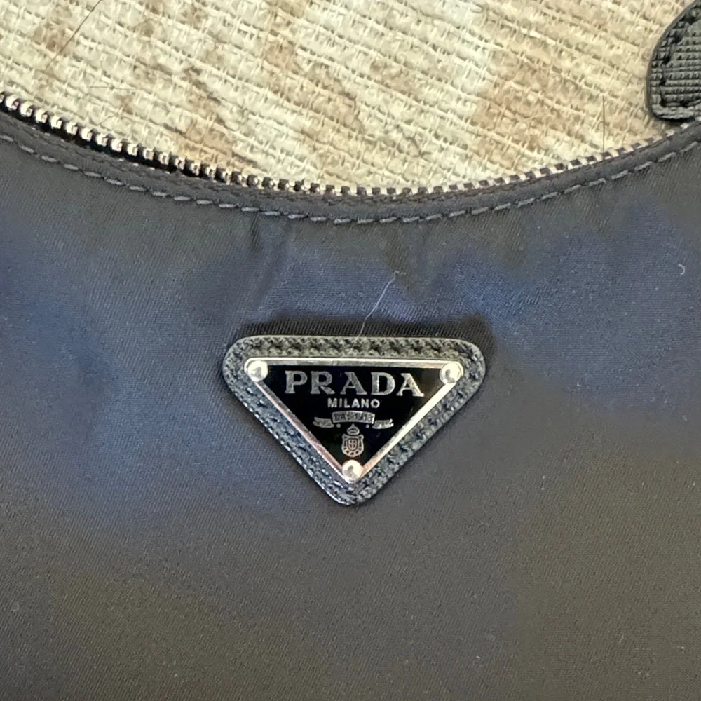 Prada Black Nylon Shoulder Bag with Silver Chain - Picture 2 of 7